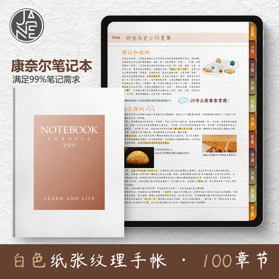 电子手帐ipad康奈尔考研学习笔记本goodnotes模板素材notability