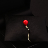 MEILAIFUREN 日韩可爱少女配饰红色气球小领针高端定制迷你胸针女