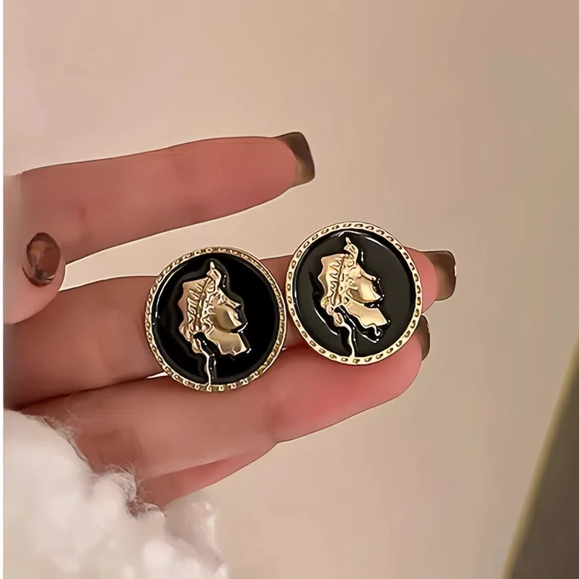 MEILAIFUREN高端定制名媛小香风耳饰轻奢小众高级感耳钉耳环