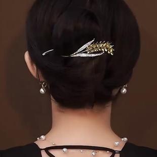 MEILAIFUREN高端定制 小麦穗气质扭扭夹发夹女盘发抓夹发卡头饰