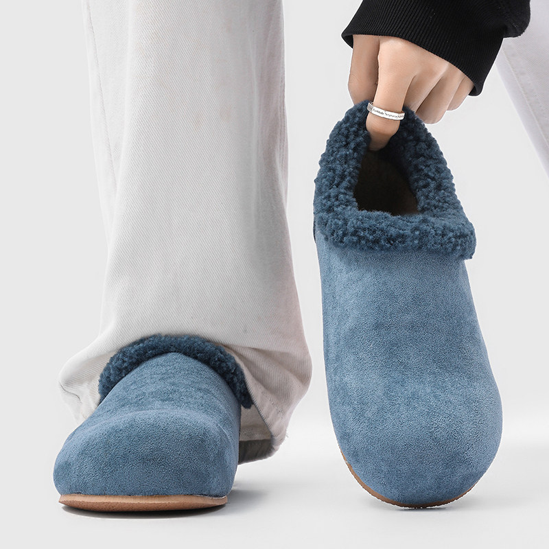 小众设计感棉鞋加绒小土豆雪地靴男女户外休闲一脚蹬全包勃肯鞋潮