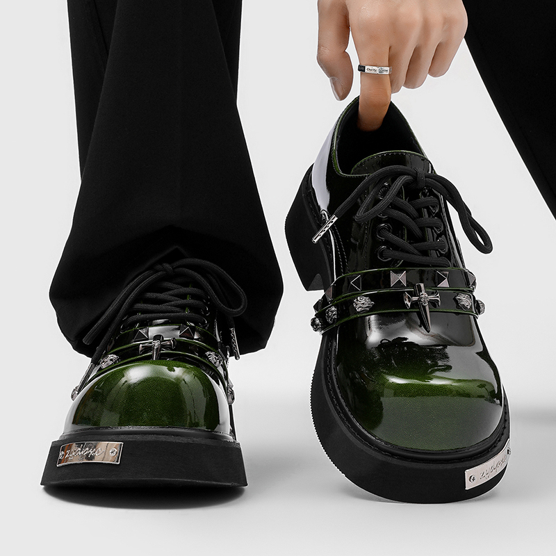 小众设计感大头鞋亚文化厚底皮鞋