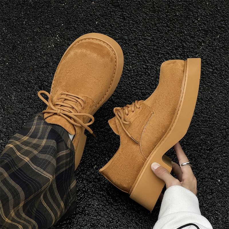 高街小众设计感德比鞋厚底工装鞋