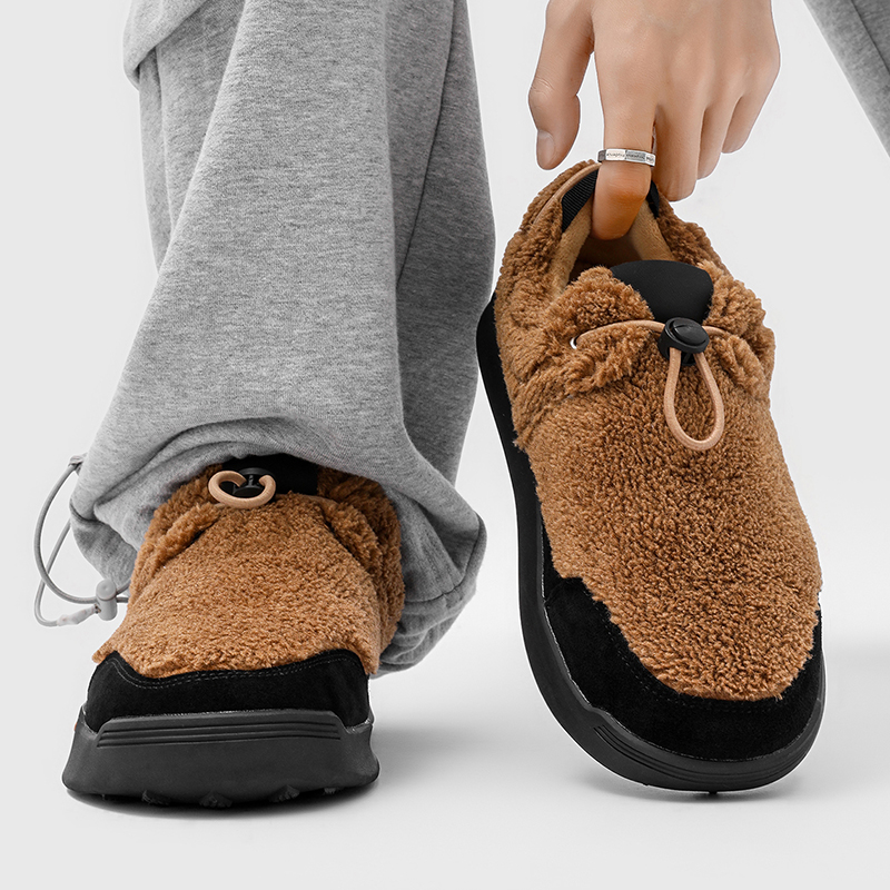 懒人套脚雪地靴加绒抱抱鞋潮棉鞋