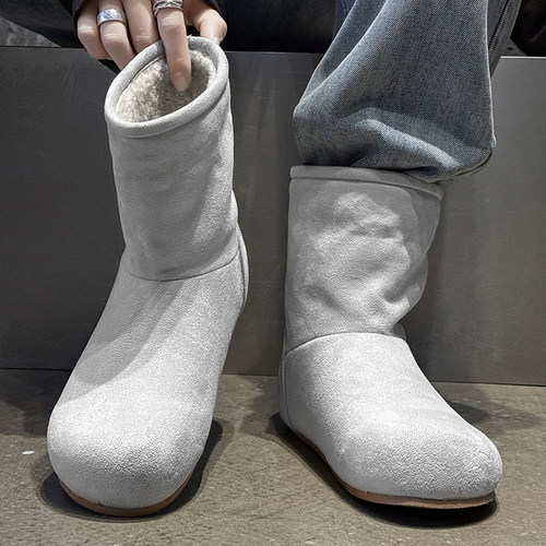 小土豆雪地靴加绒加厚马丁靴棉鞋
