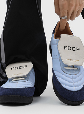 小众设计感复古德训鞋男透气低帮翻盖板鞋百搭国潮蓝色运动休闲鞋