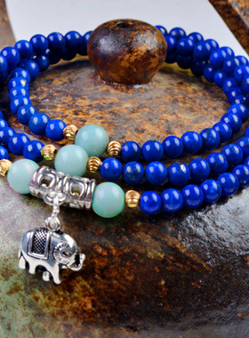 青金石纯天然多圈手串佛珠