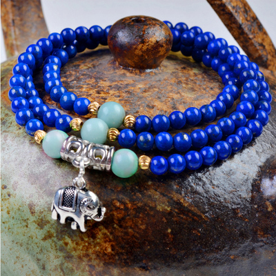 青金石纯天然多圈手串佛珠