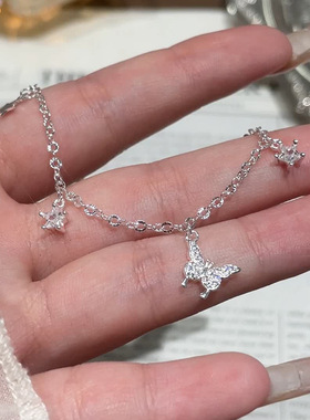蝴蝶锆石手链女轻奢气质优雅时尚星星手饰个性潮流通勤锆石手环
