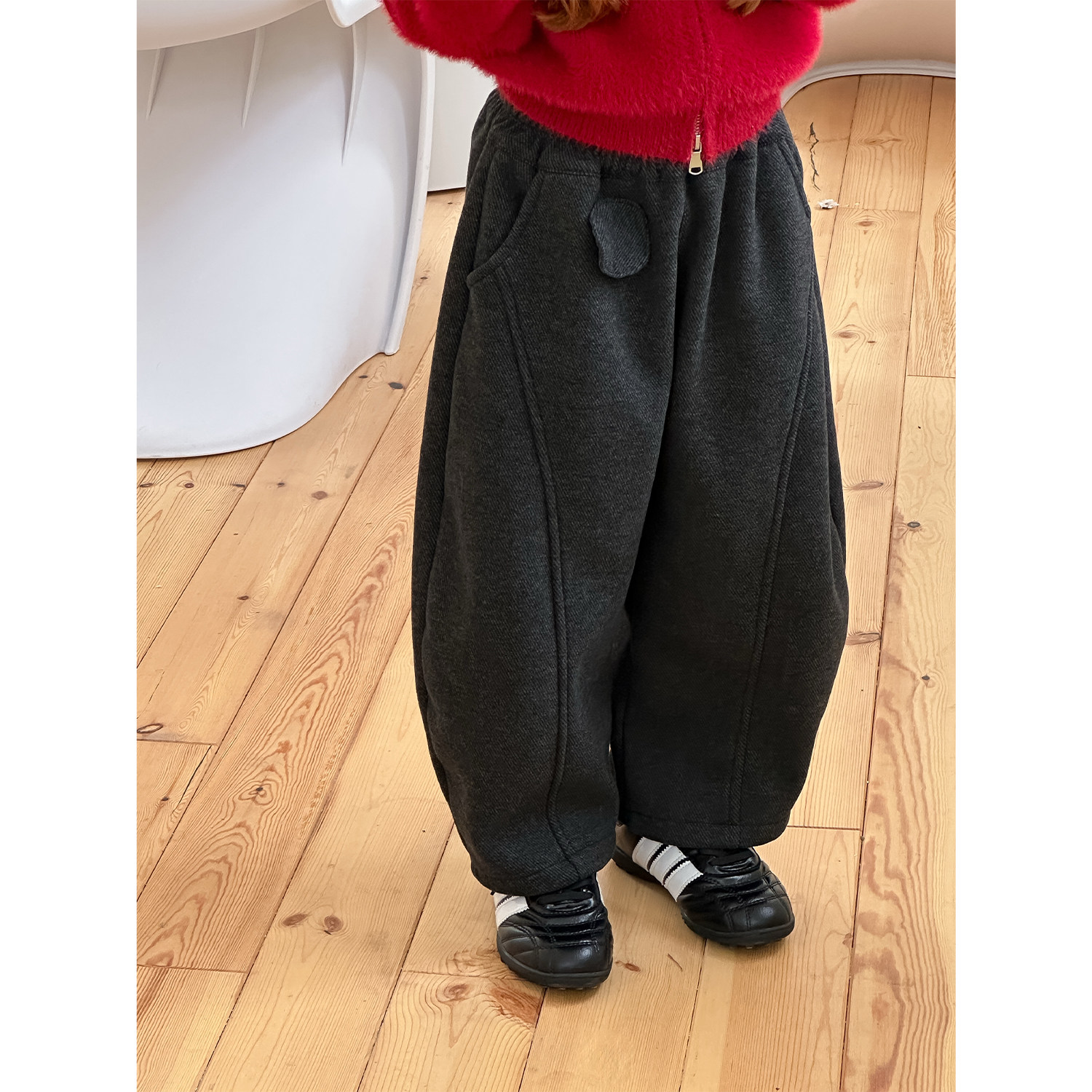 女童加绒加厚裤子女宝阔腿裤秋冬儿童休闲裤一体绒女孩外穿弯刀裤,童装/婴儿装/亲子装,裤子,淘宝优惠券,粉丝福利购,淘宝优惠卷