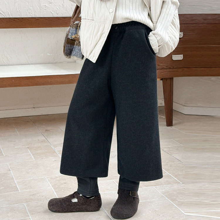 女童加绒阔腿裤秋冬假两件毛呢直筒裤中大童女孩休闲保暖裤子冬装,童装/婴儿装/亲子装,裤子,淘宝优惠券,粉丝福利购,淘宝优惠卷