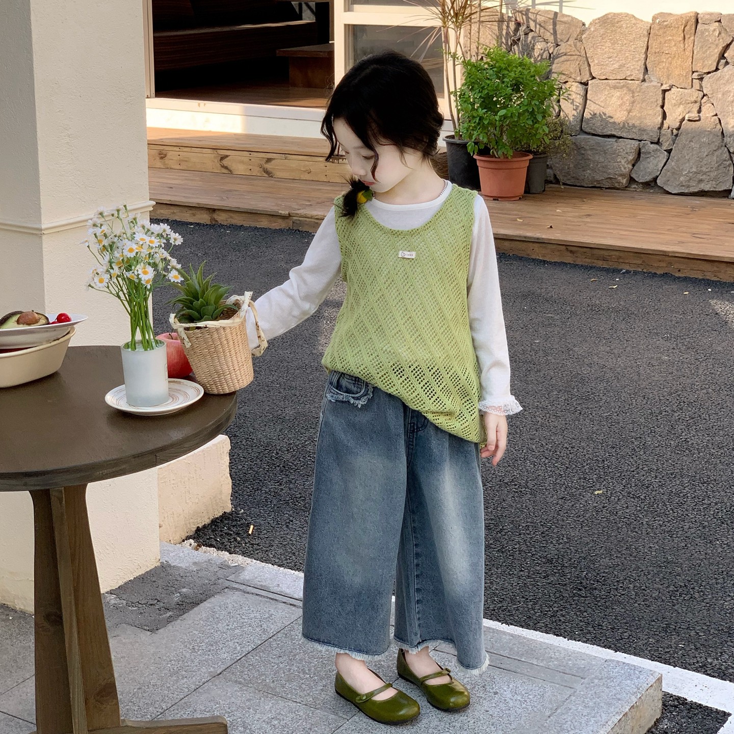 女童套装春秋装2026新款女宝宝镂空裙T恤牛仔裤三件套儿童休闲装,童装/婴儿装/亲子装,套装,淘宝优惠券,粉丝福利购,淘宝优惠卷