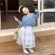 背心蛋糕裙三件套儿童洋气休闲套裙 2026女宝宝开衫 女童套装 春秋装