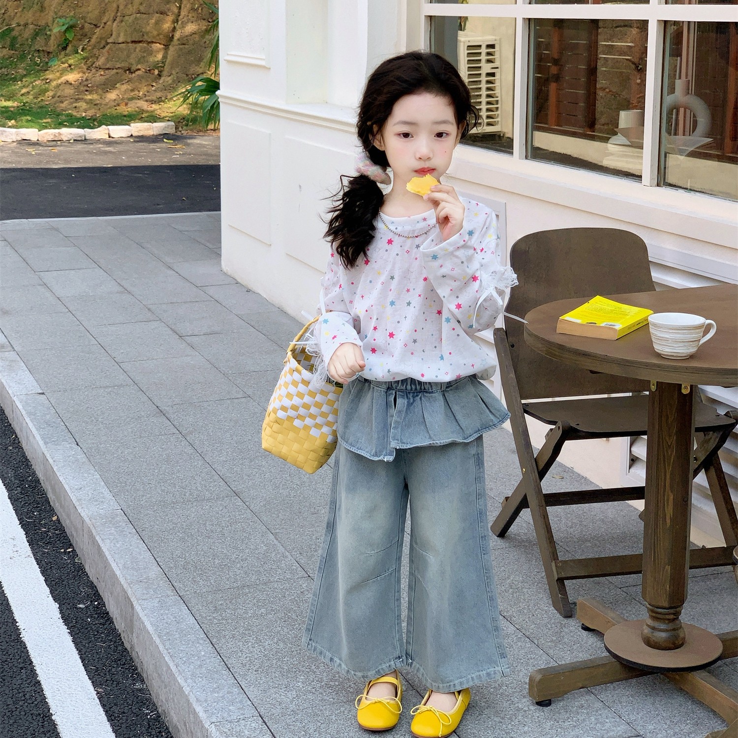 女童套装春秋装2026女宝宝T恤牛仔屁帘裤两件套儿童洋气休闲装,童装/婴儿装/亲子装,套装,淘宝优惠券,粉丝福利购,淘宝优惠卷