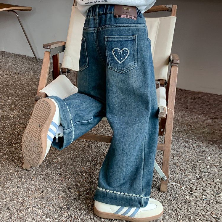 女童冬季直筒裤加绒长裤韩版