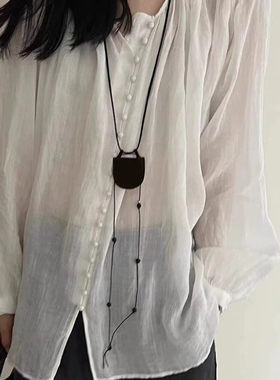 极简穿搭凹造型时装配饰挂脖迷你小包设计感精致mini月牙包项链