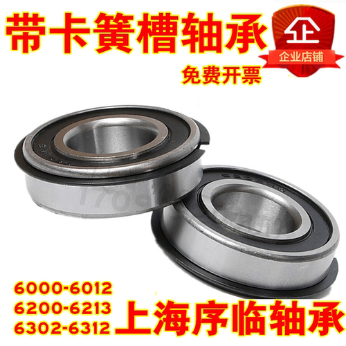 带止动卡簧槽深沟球轴承6206 6207 6208 6209 6210 6211到6213N