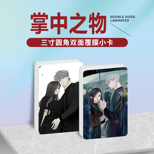 掌中之物漫画周边同款明信片双面镭射满天星小卡片水晶卡贴纸挂件