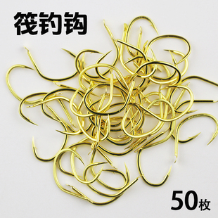 碳钢筏钓专用钩有刺散装正品6H硬度短柄筏钓钩翘嘴草鱼清波鲤鱼钩