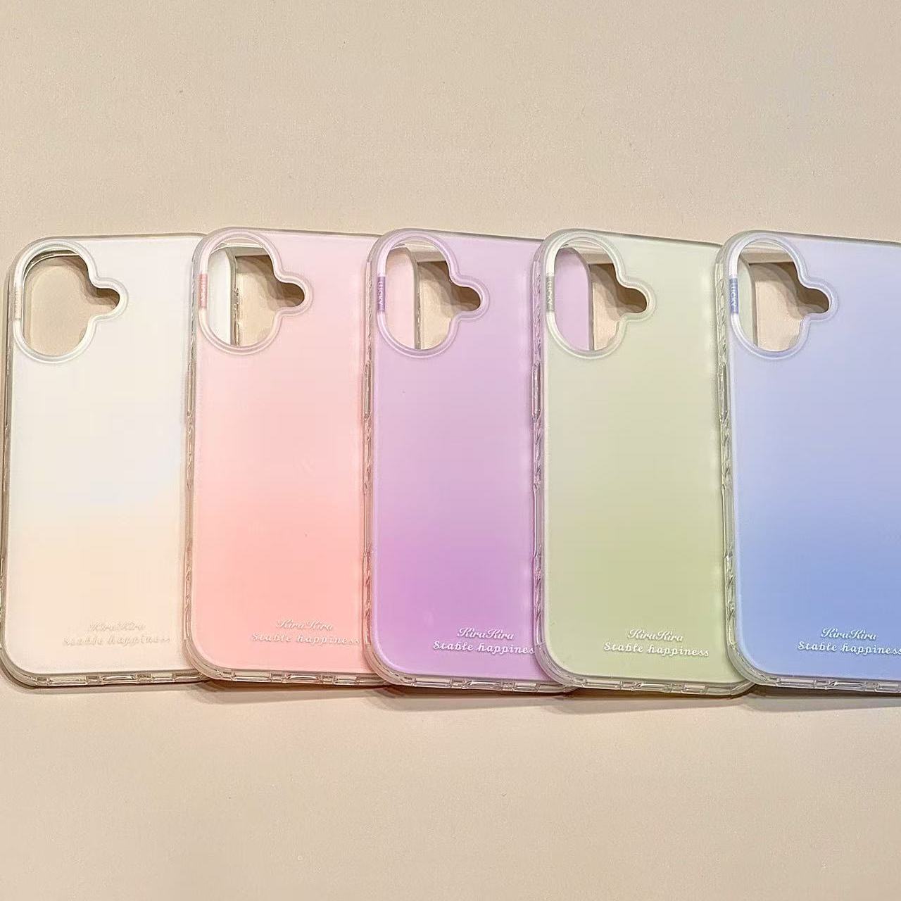 多巴胺小清新渐变色适用苹果17promax手机壳iphone16新款15pro女款14pm全包保护壳