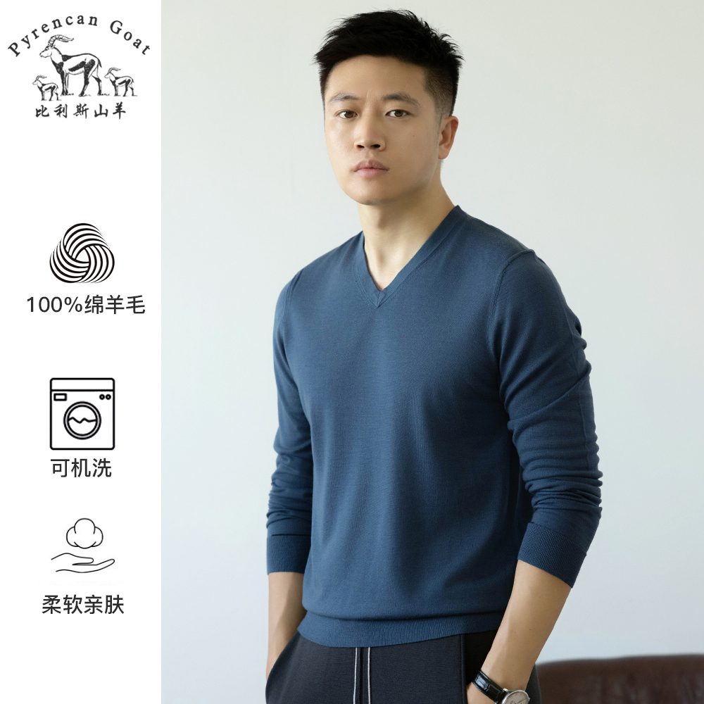休闲80支可机洗秋冬百搭毛衣男士