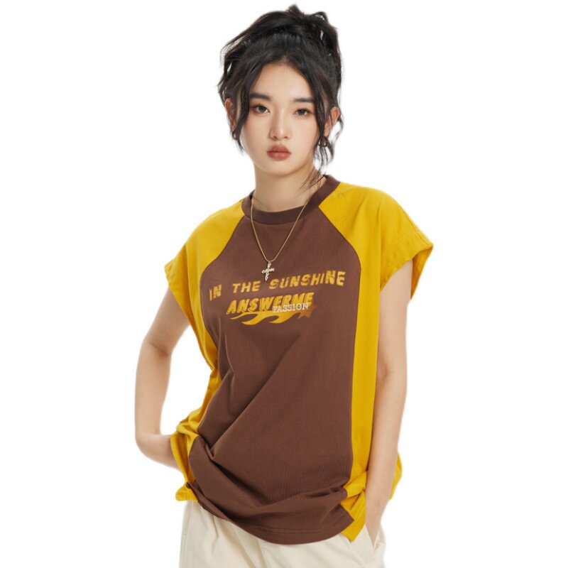 ANSWERME模特图T135夏款背心潮中性无袖T恤P40,女装背心吊带,新杭派391(FUSEEHO 391)
