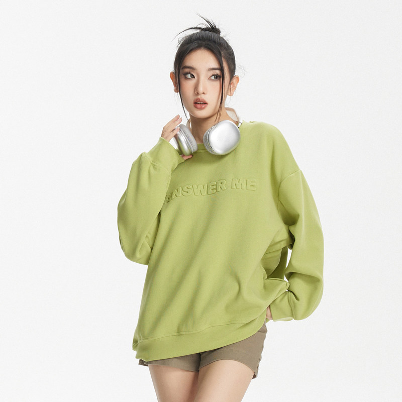 ANSWERME模特图W193B春季抽绳收腰衬衫P100,女装卫衣/绒衫,新杭派391(FUSEEHO 391)
