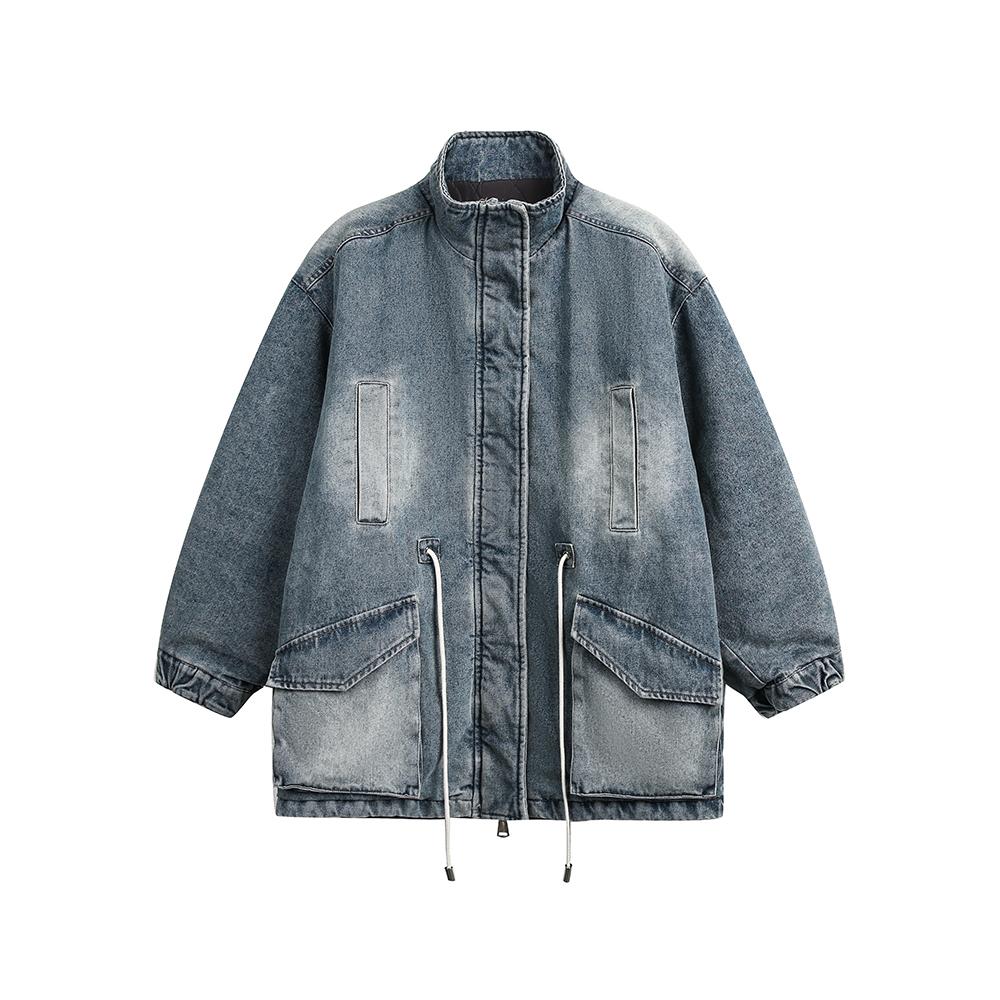 ANSWERME391白底图MY143冬季中长款牛仔棉服P225,男装棉衣,新杭派391(FUSEEHO 391)