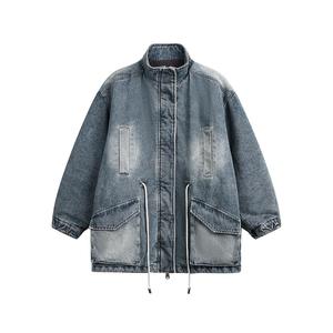 ANSWER ME 391 白底图 MY143 冬季中长款牛仔棉服 P225图片