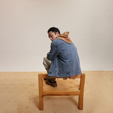 ANSWERME391模特图W438水洗撞色牛仔夹克P155，男装夹克，新杭派391(FUSEEHO 391)