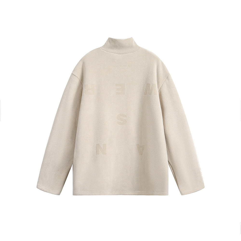 ANSWERME391白底图W451冬季摇粒绒高领字母卫衣P100,男装卫衣,新杭派391(FUSEEHO 391)