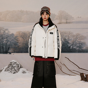 模特图 YR818 冬季字母立领羽绒服 P300 控395图片