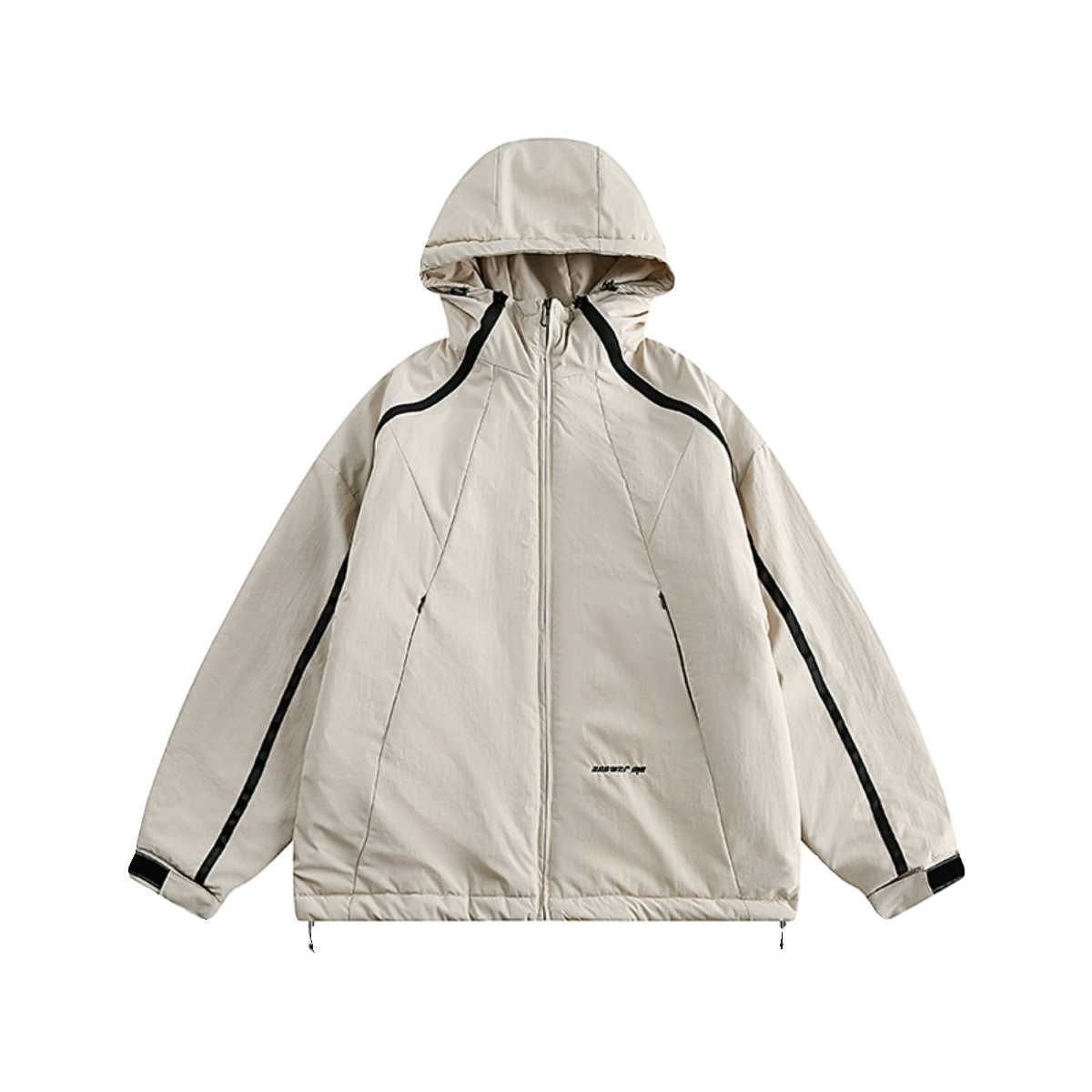 模特图MY127连帽拉链夹克棉服P190控245,男装棉衣,新杭派391(FUSEEHO 391)