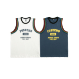 展开平铺图T100织带撞色背心P45，男装背心/马甲，新杭派391(FUSEEHO 391)