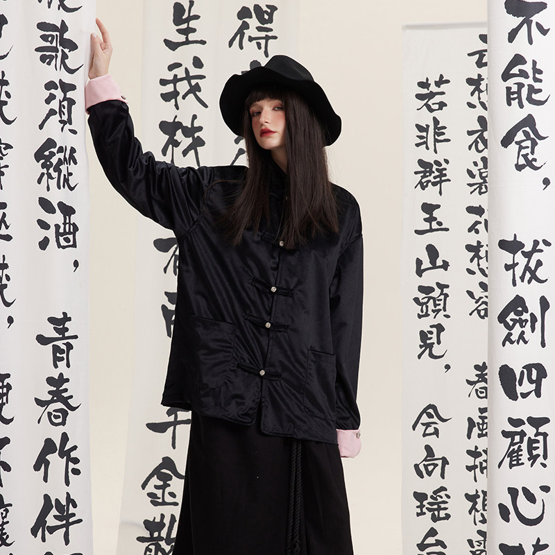 ANSWERME391模特图W405春季新中式撞色毛面衬衣P130控175,男装衬衫,新杭派391(FUSEEHO 391)