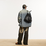 ANSWERME391模特图MY143冬季中长款牛仔棉服P225，男装棉衣，新杭派391(FUSEEHO 391)