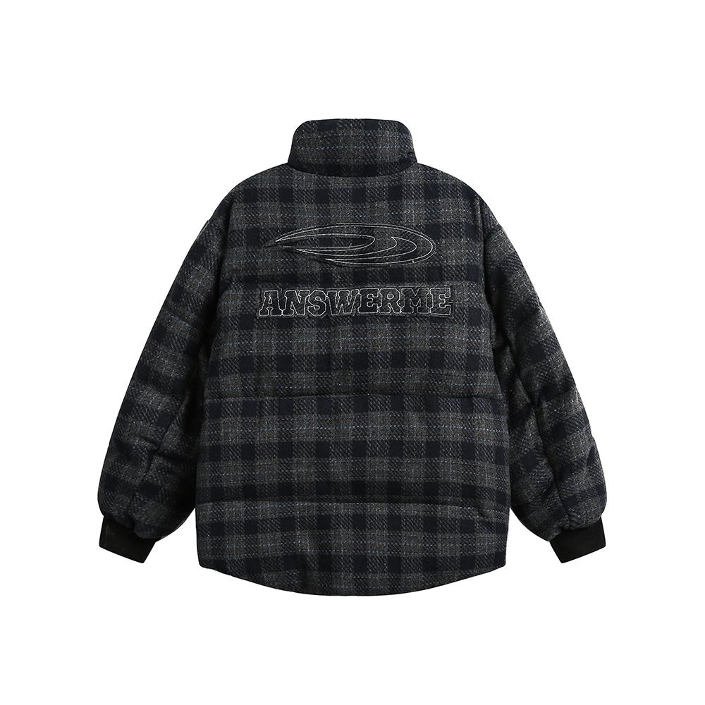 ANSWERME391白底图MY149冬季毛呢格子棉服P180,男装棉衣,新杭派391(FUSEEHO 391)