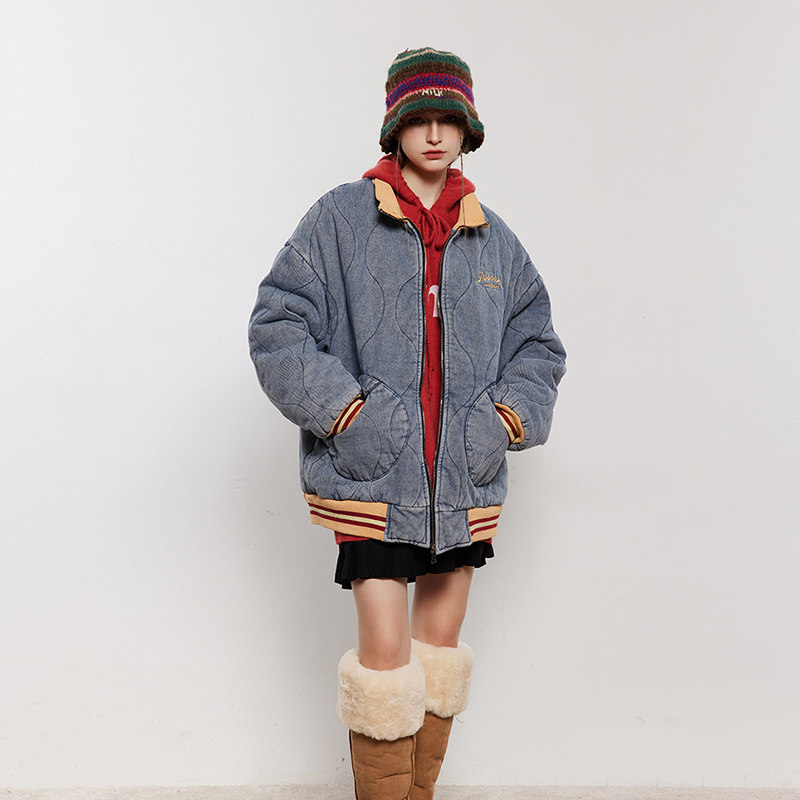 模特图 MY129 冬季牛仔夹克棉服 P215 控265图片
