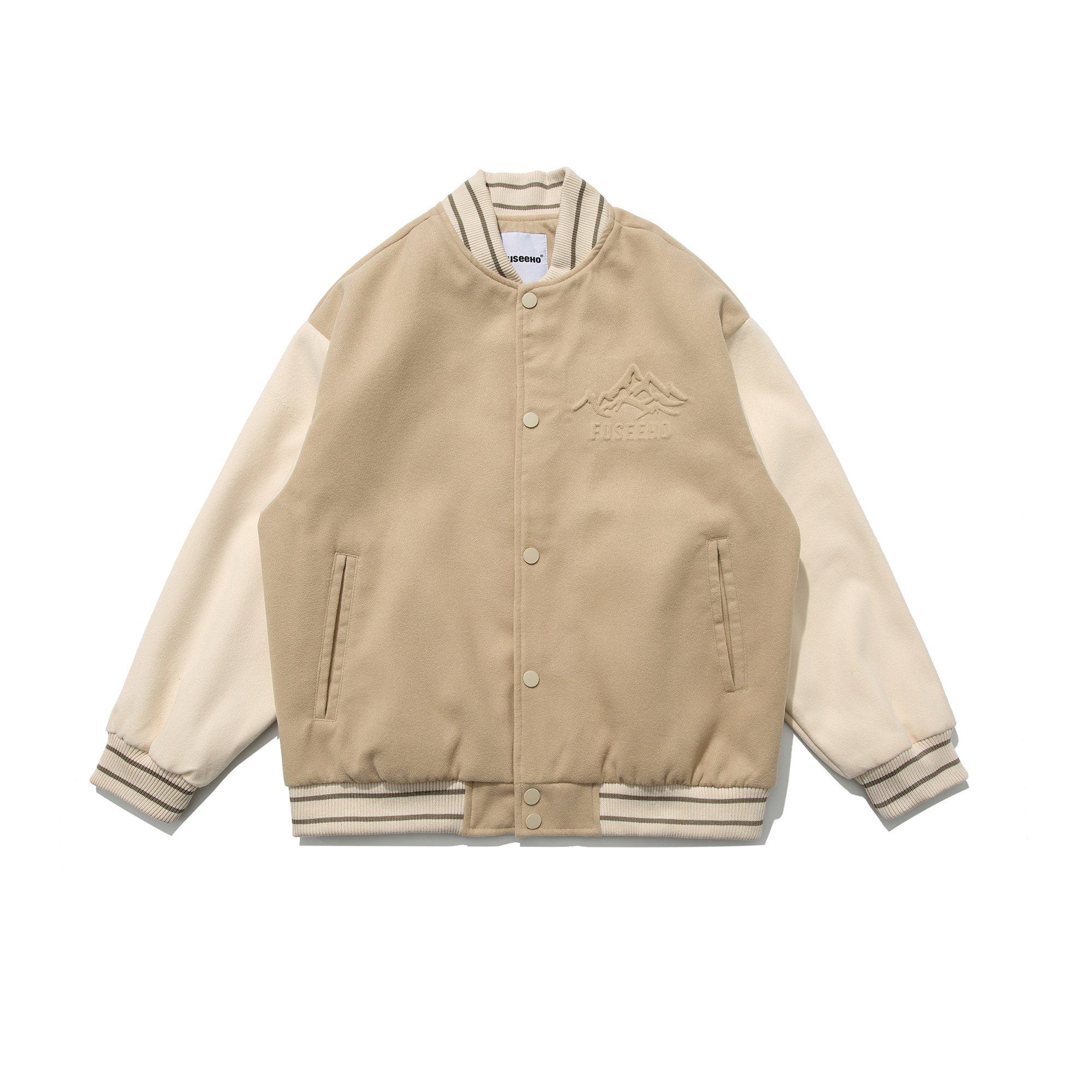 展开平铺图 W197 钢印棒球服夹克 P140图片