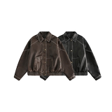 ANSWERME391白底图W403春季短款基础皮衣P175控238，男装皮衣，新杭派391(FUSEEHO 391)