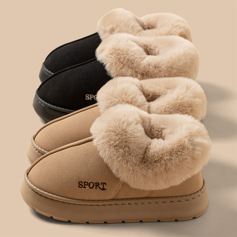 棉拖鞋女士秋冬季加绒保暖