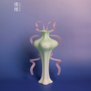 璞楼新中式逐月树脂花瓶摆件客厅艺术感新婚乔迁生日礼物家居软装