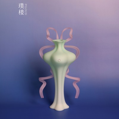 新中式飘带花瓶摆件客厅家居礼盒