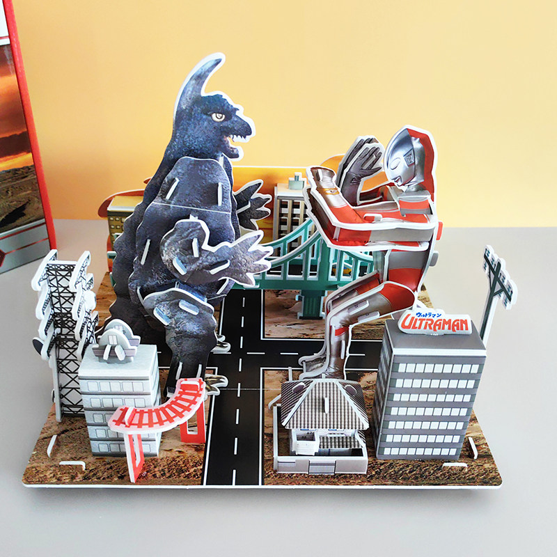 奥特曼3d立体儿童拼图3到6岁以上小男孩手工模型diy益智拼装玩具8