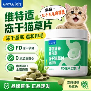 维特适冻干猫草片化毛