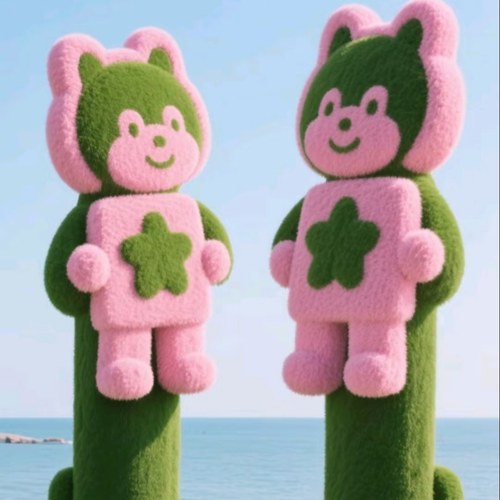 绿雕工艺品仿真绿雕卡通动物创意造型景观网红拍照打卡美陈装饰