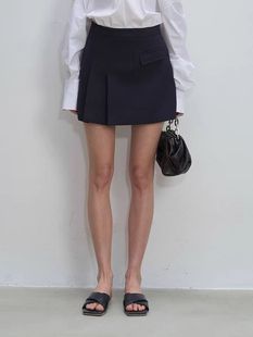 2025夏季新款不规则褶子半身裙子女高腰a字短裙