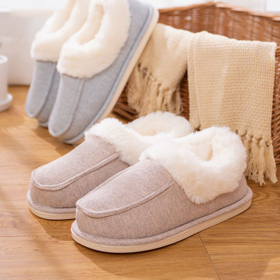 棉拖鞋女冬季包跟厚底加绒加厚保暖室内居家家用月子秋冬软底拖鞋