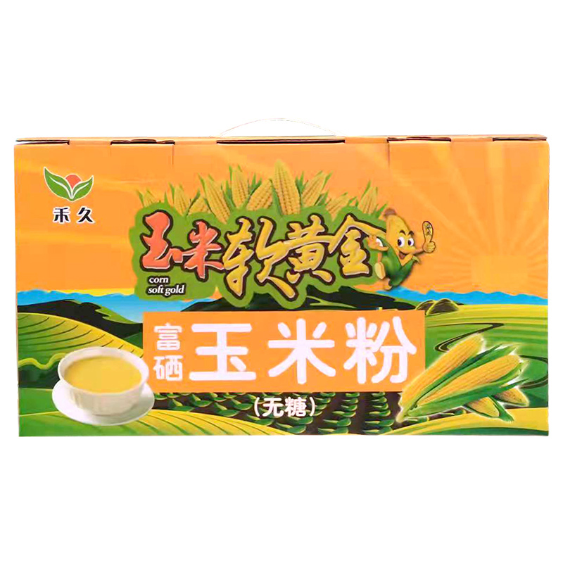 禾久无糖富硒玉米粉300g*3盒礼盒