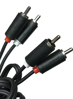 汽车Rca双莲花插头音频输入线连接线音响功放连接3米美国Prolink